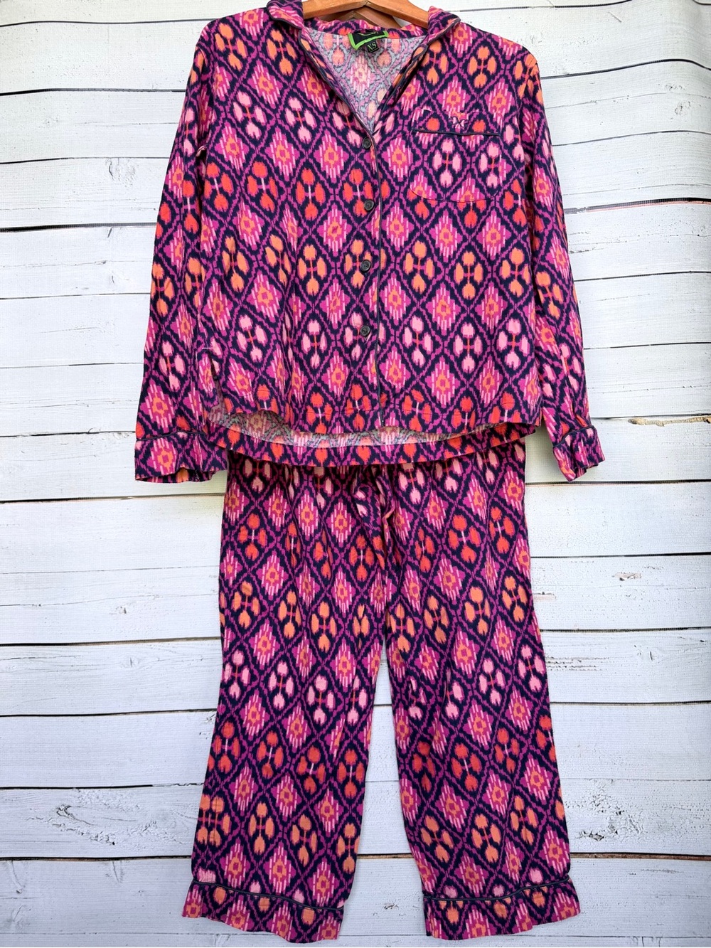 C. Wonder Pink & Purple Geometric Pajama Set- Size X-Small - Picture 2 of 9